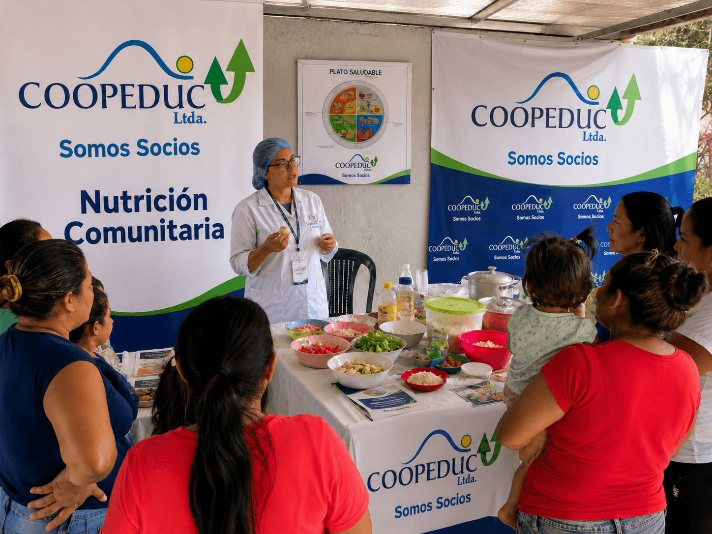 Proyecto Nutrición con Soja — niños recibiendo alimento en el Guairá